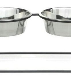 Butterfly Double Elevated Dog Feeder - Large