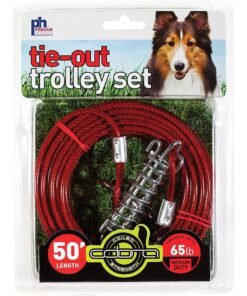 Prevue Pet Products 50 Foot Tie-out Cable Trolley Set