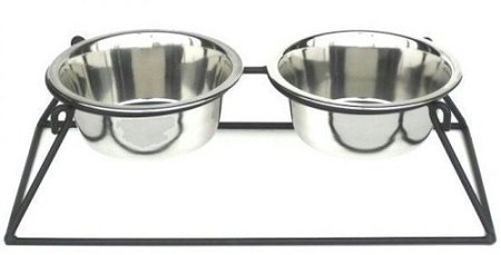 Pyramid-Elevated-Double-Dog-Feeder-SmallBlack