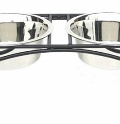 Regal Double Elevated Feeder - Large/Black