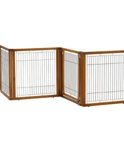 Richell Convertible Elite 4 Panel Pet Gate - Autumn Matte