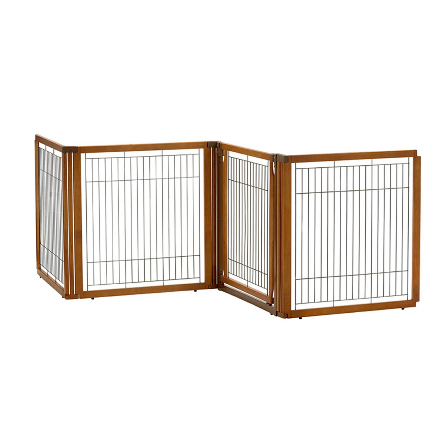 Richell-Convertible-Elite-4-Panel-Pet-Gate-Autumn-Matte