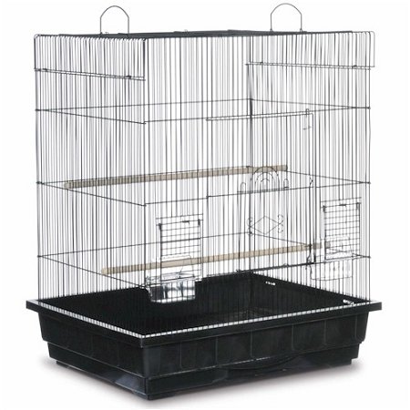 Square-Roof-Parakeet-Cage-Black