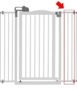 Tall One-Touch Gate II Extension in White