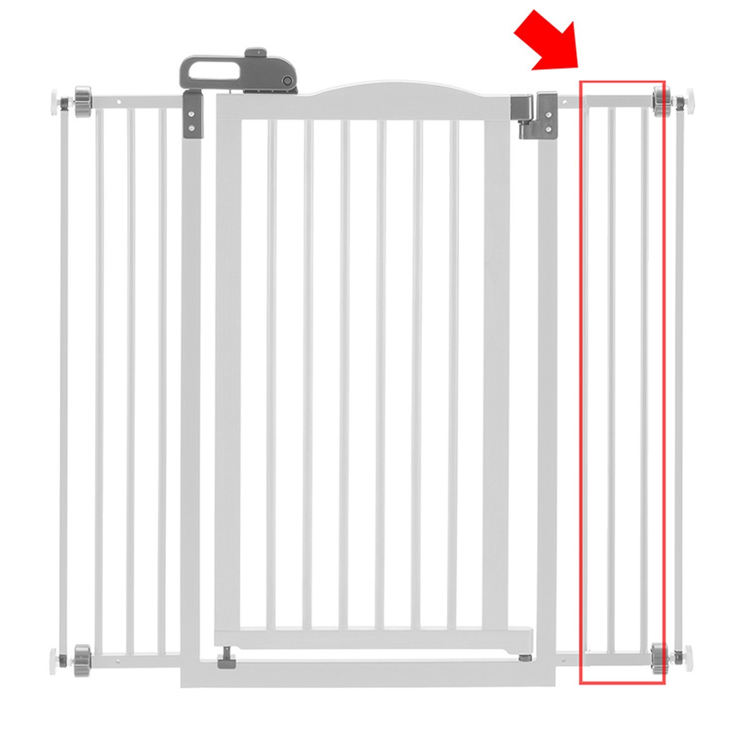 Tall-One-Touch-Gate-II-Extension-in-White