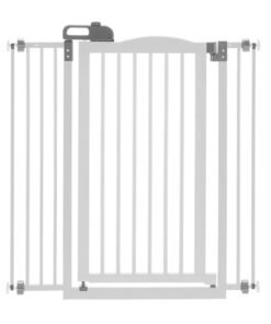Tall One-Touch Gate II in White