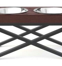 Woodsman Double Raised Dog Bowl - Large